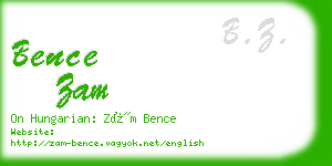 bence zam business card